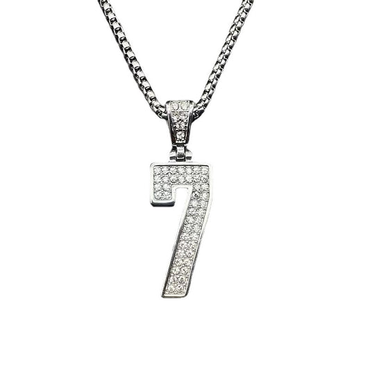 Planderful Hip Hop Necklace Unisex Gold Plated Stainless Steel Zircon Pendant European And American Style
