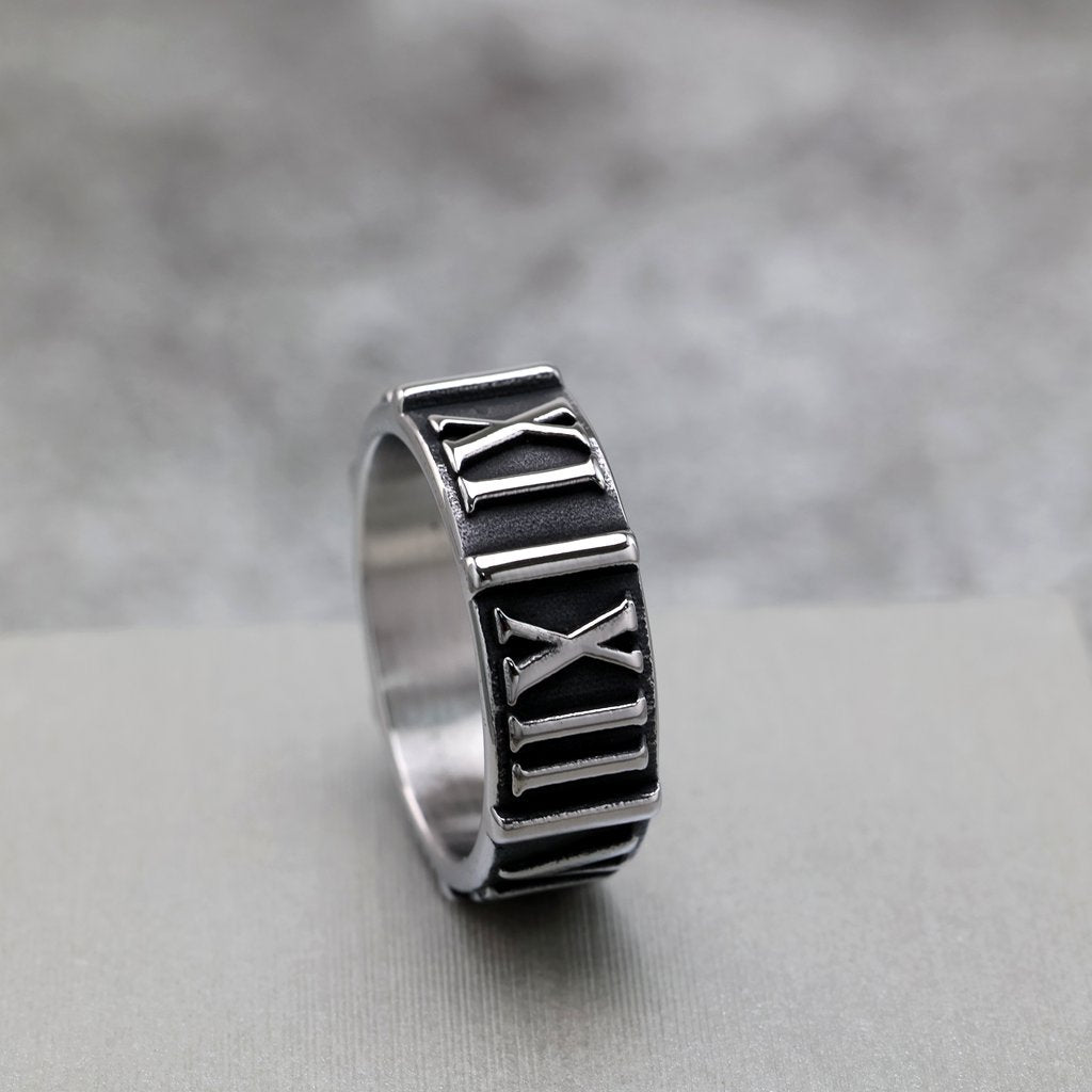 Vintage Ancient Stainless Steel Men's Ring