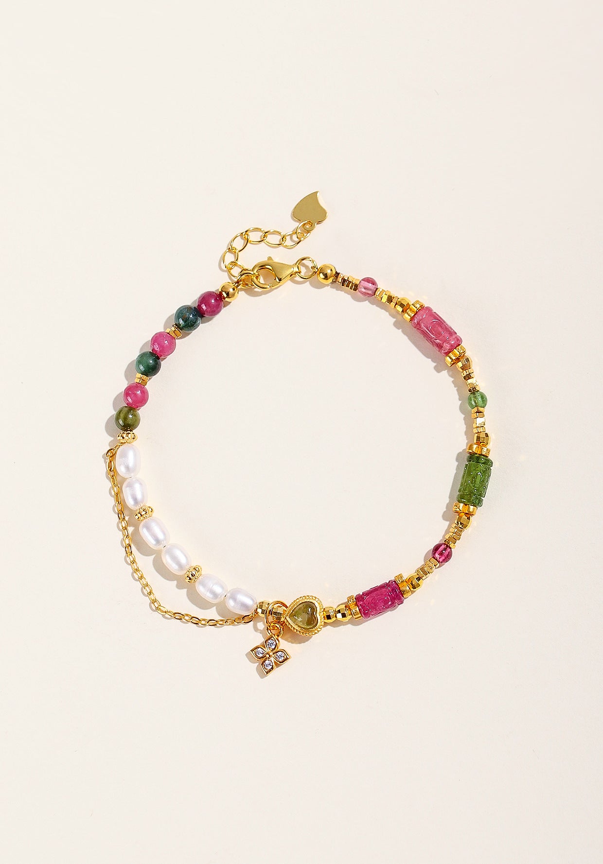 Planderful Fortune's Favor Bracelet – Elegant Tourmaline and Pearl Design