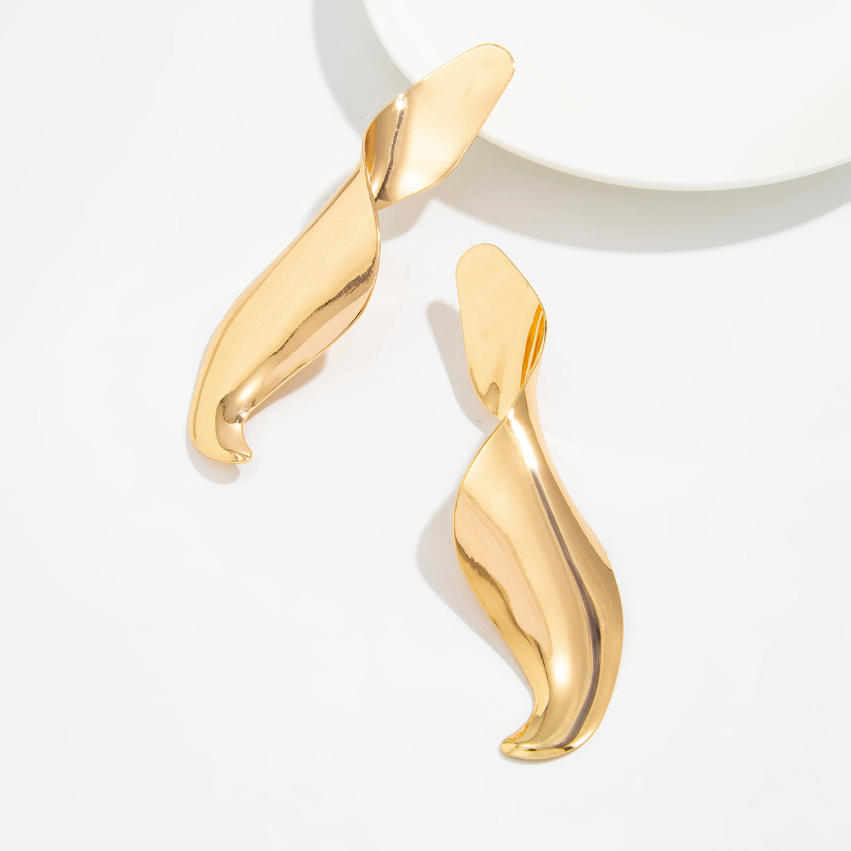 Exaggerated Geometric Metal Stud Earrings For Women By Planderful Vienna Verve Statement Jewelry