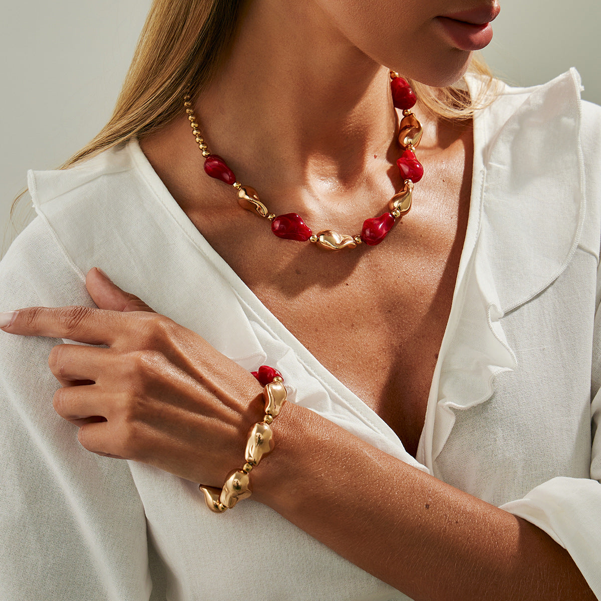 French Baroque Pearl Bead Necklace