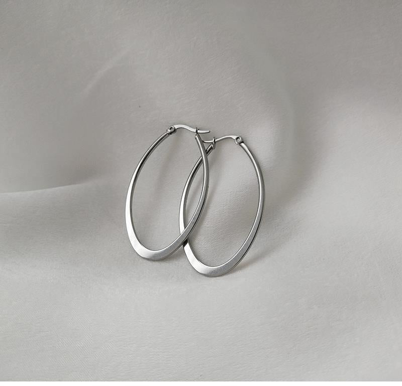 Earrings Large Circle Korean Titanium Steel Gold Earrings