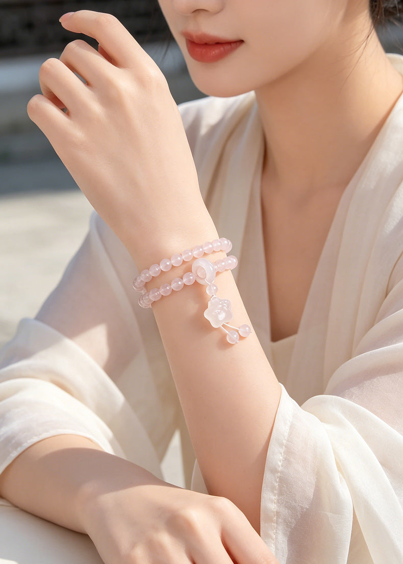 Amethyst Rose Quartz Agate Bracelet