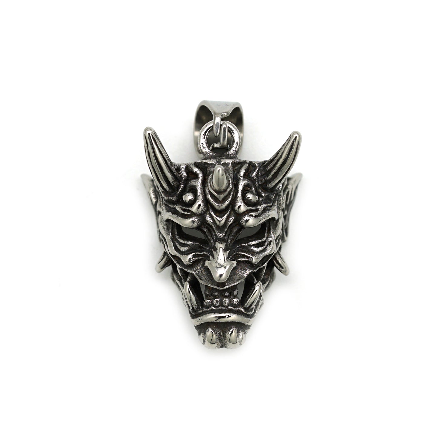 Steel Necklace – Vintage Ghost Mask Pendant