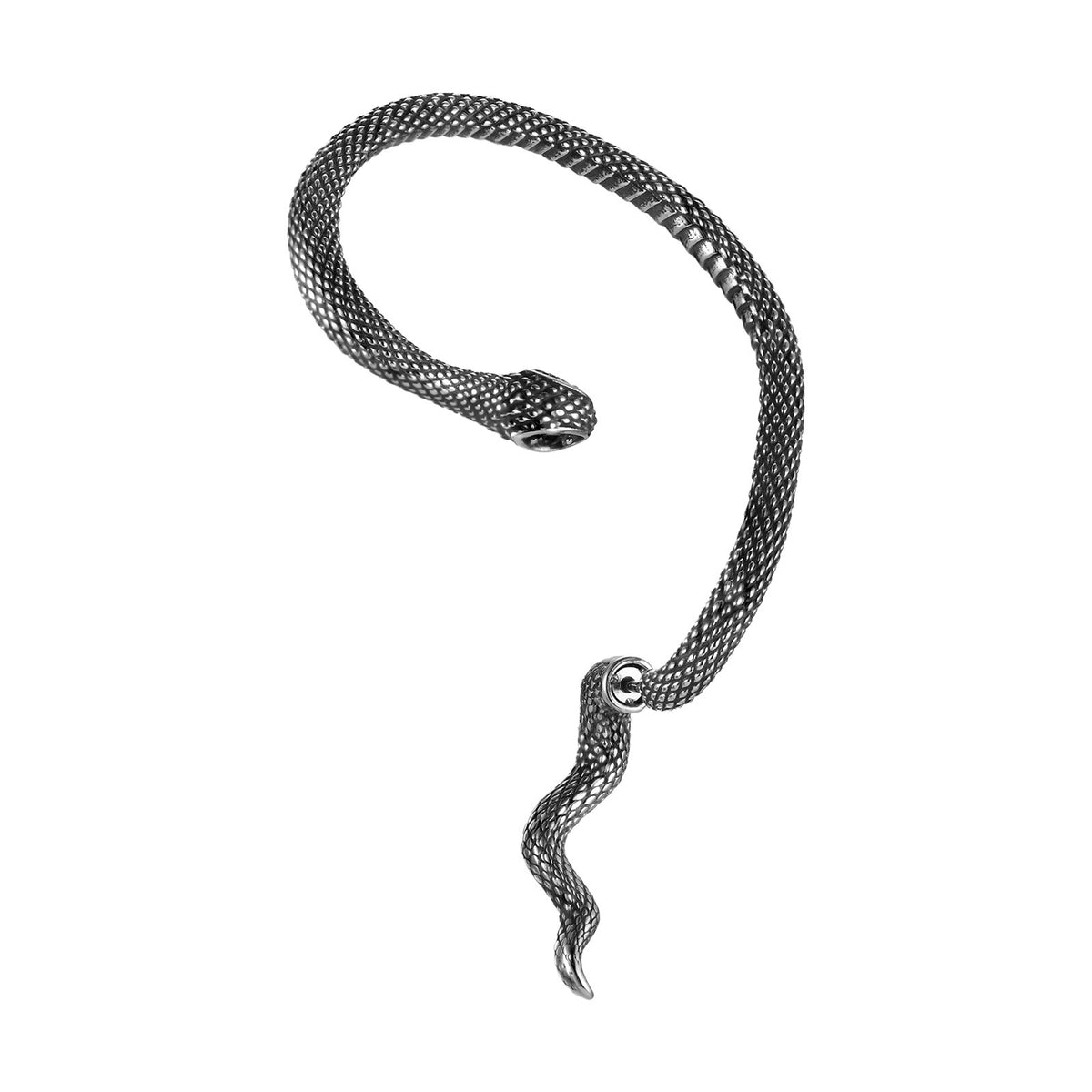 Snake Stainless Steel Earring — Left Ear
