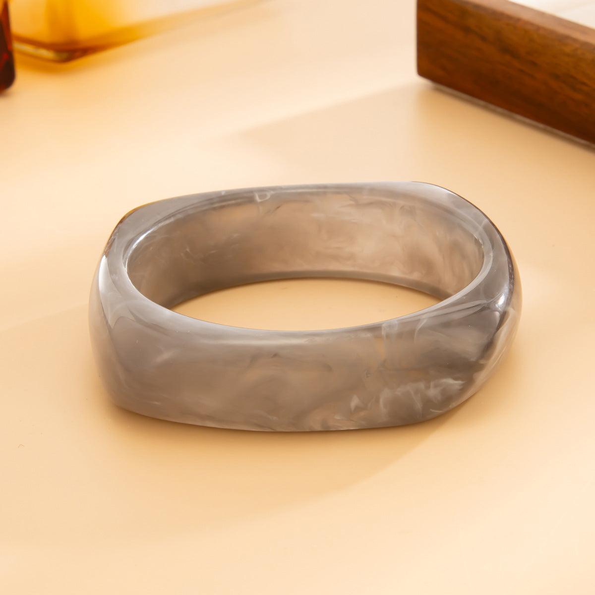 Planderful Geometric Wide Bracelet Vienna Verve Statement Jewelry For Women Bold Water Pattern Design
