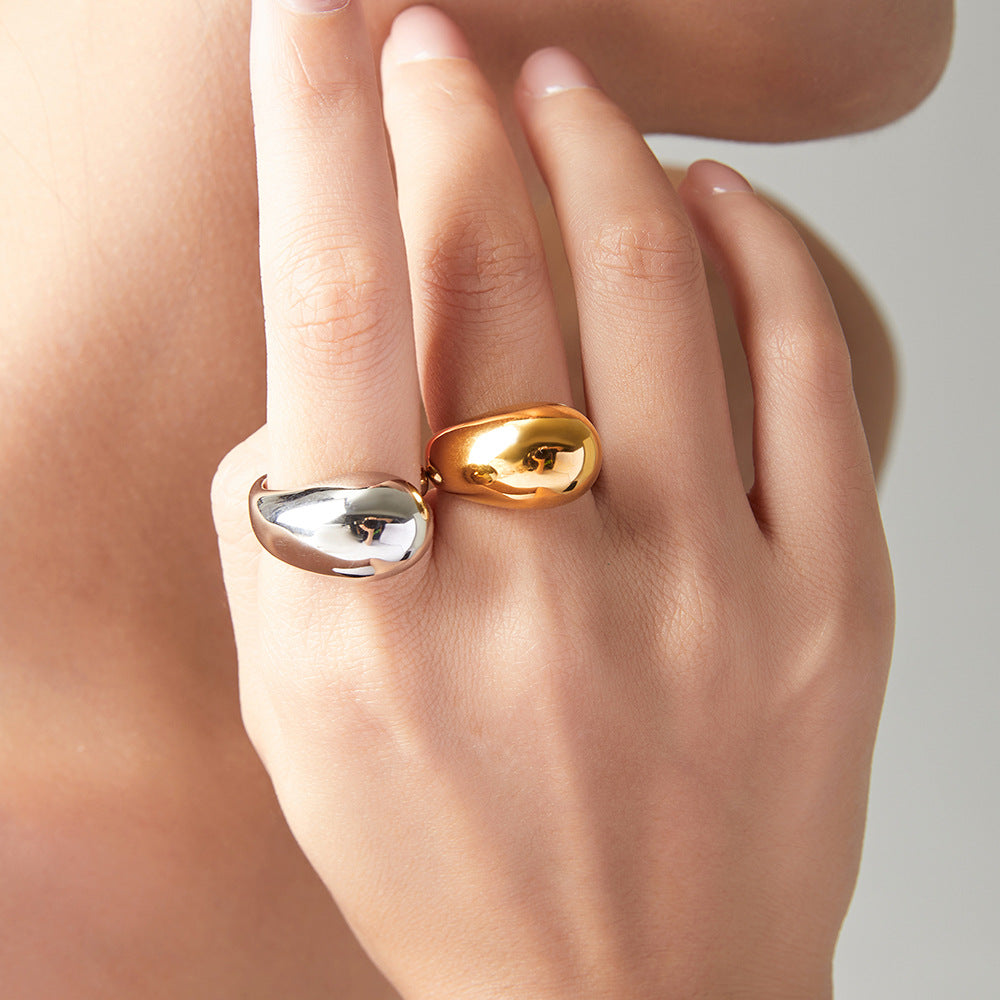 Extravagant 18K Gold Plated Water Dripper Ring for Women