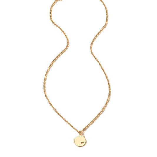 Minimalist Love Disc Tag Necklace - Vienna Verve Collection