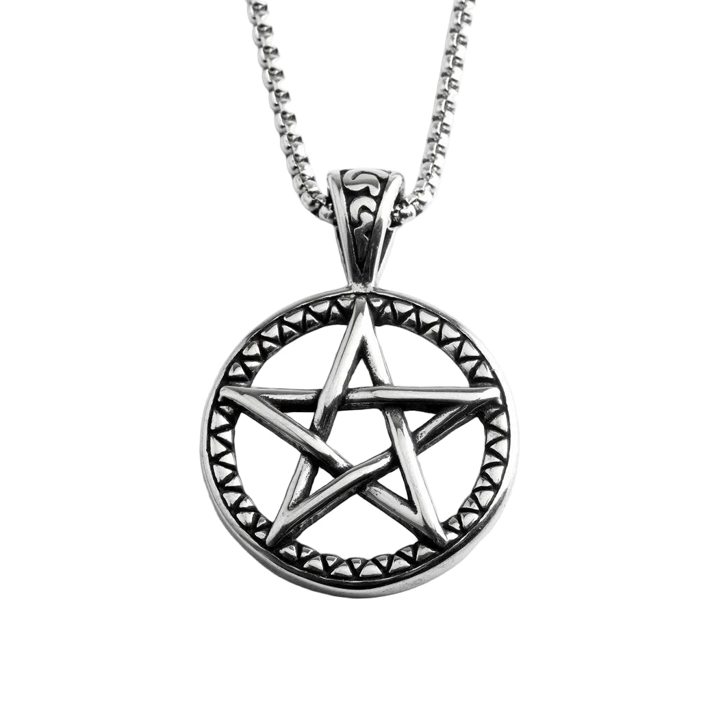 Vintage Star Stainless Steel Men's Pendant Necklace