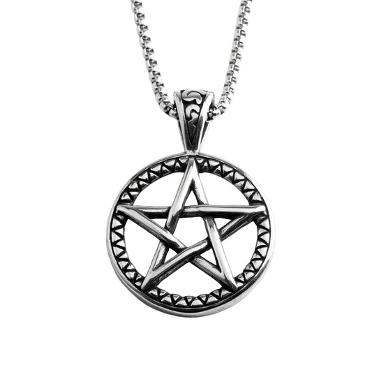 Vintage Star Stainless Steel Men's Pendant Necklace