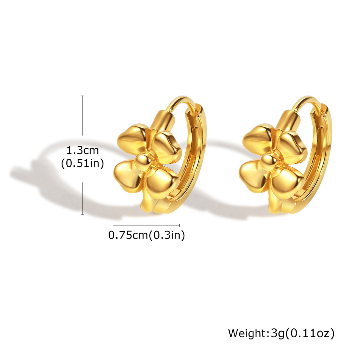 Stainless Steel Zircon Geometric Earrings