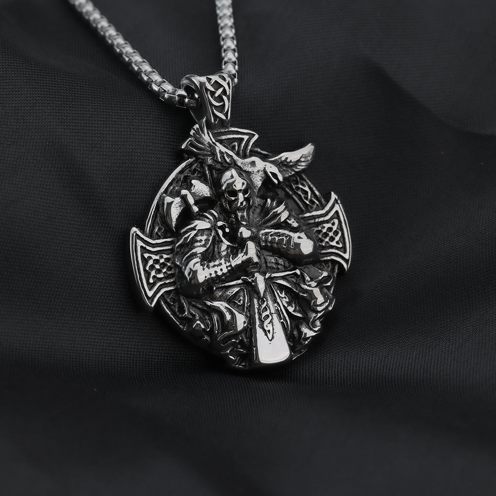 Planderful Stainless Steel Viking Odin Necklace For Men Nordic Pendant Heritage And Symbolism