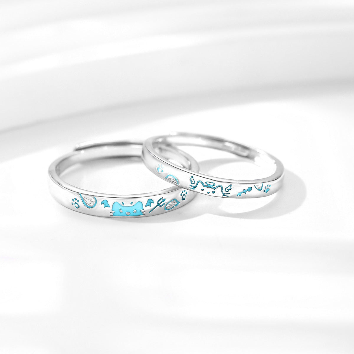 Angel Cat S925 Sterling Silver Ring