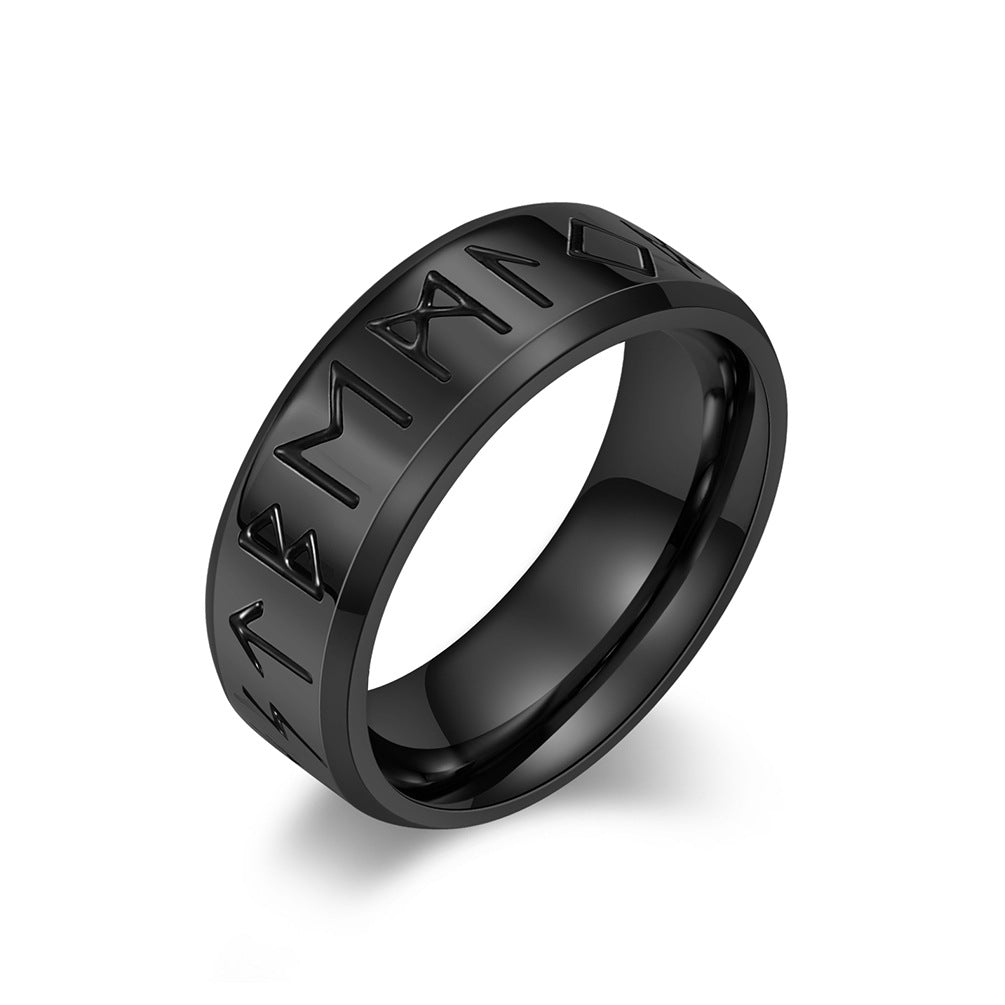Steel Ring – Vintage Pirate Symbol