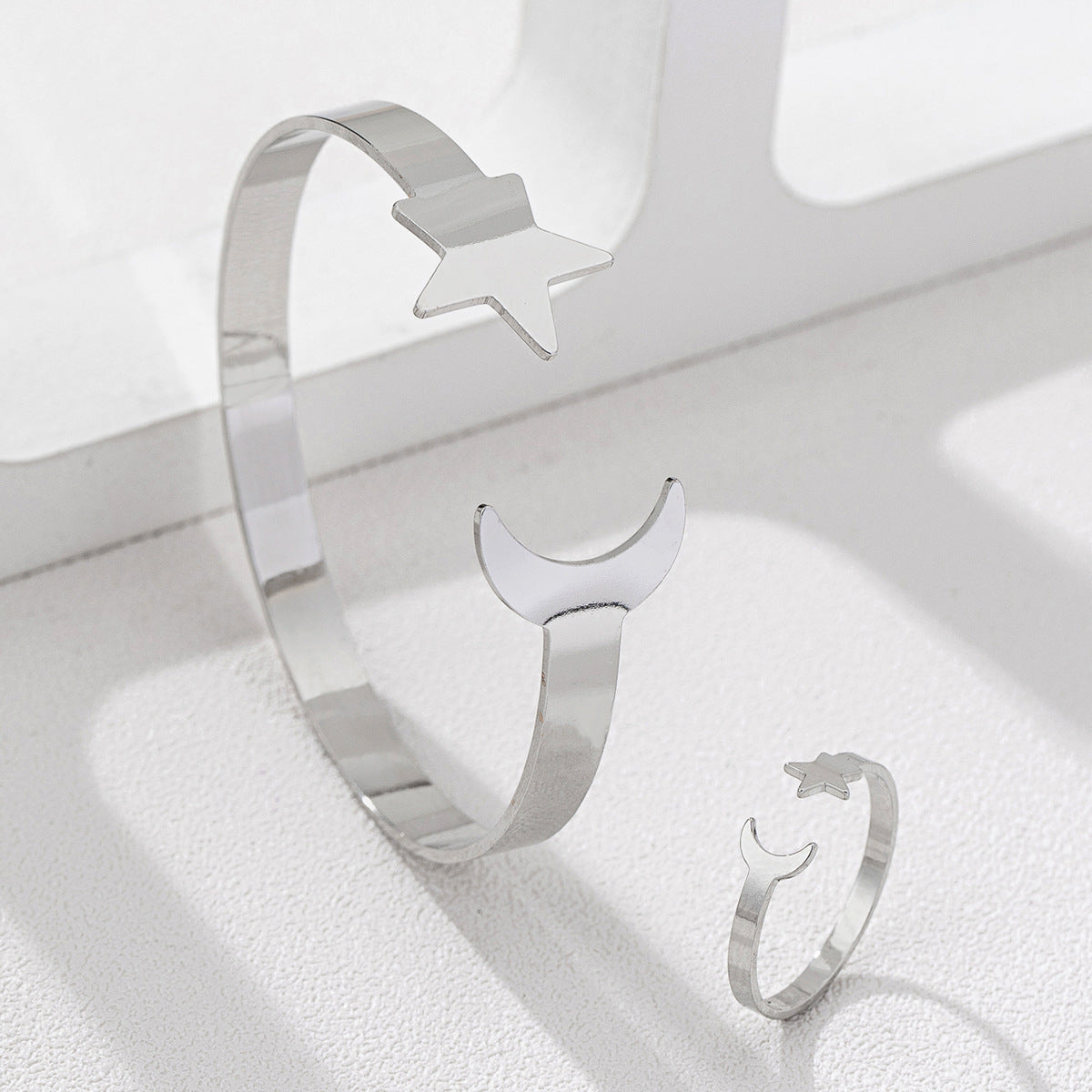 Star and Moon Jewelry Set for Daily Commuting by Planderful