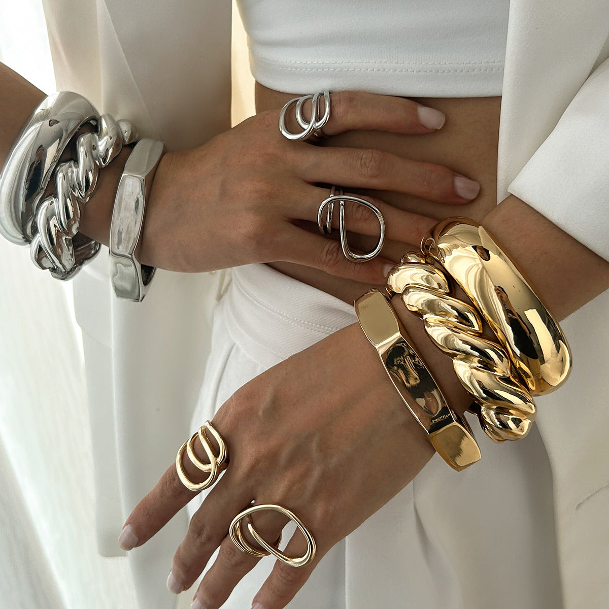 Planderful Vienna Verve Bracelet – Retro Hexagonal Geometric Design