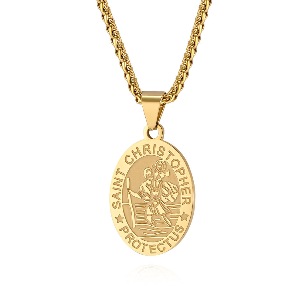 Planderful Patron Saint Seal Necklace For Men Timeless God Protection That Does Not Fade