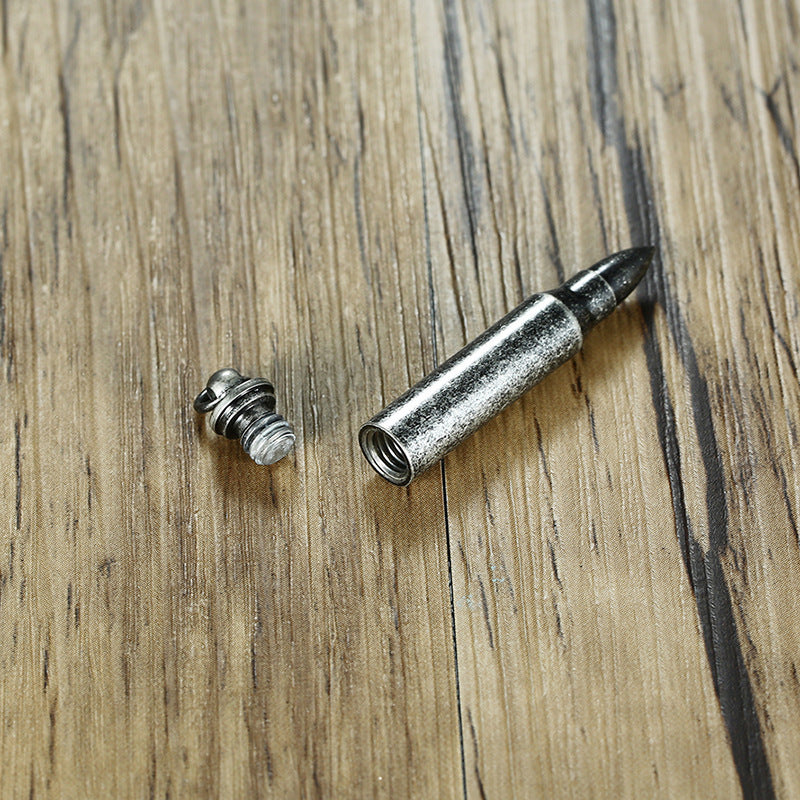 Stainless Steel Bullet Pendant Necklace Personalized Hip Hop Jewelry