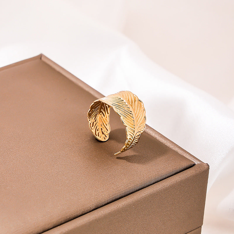 Leafy Elegance Ring Set - Vienna Verve Collection