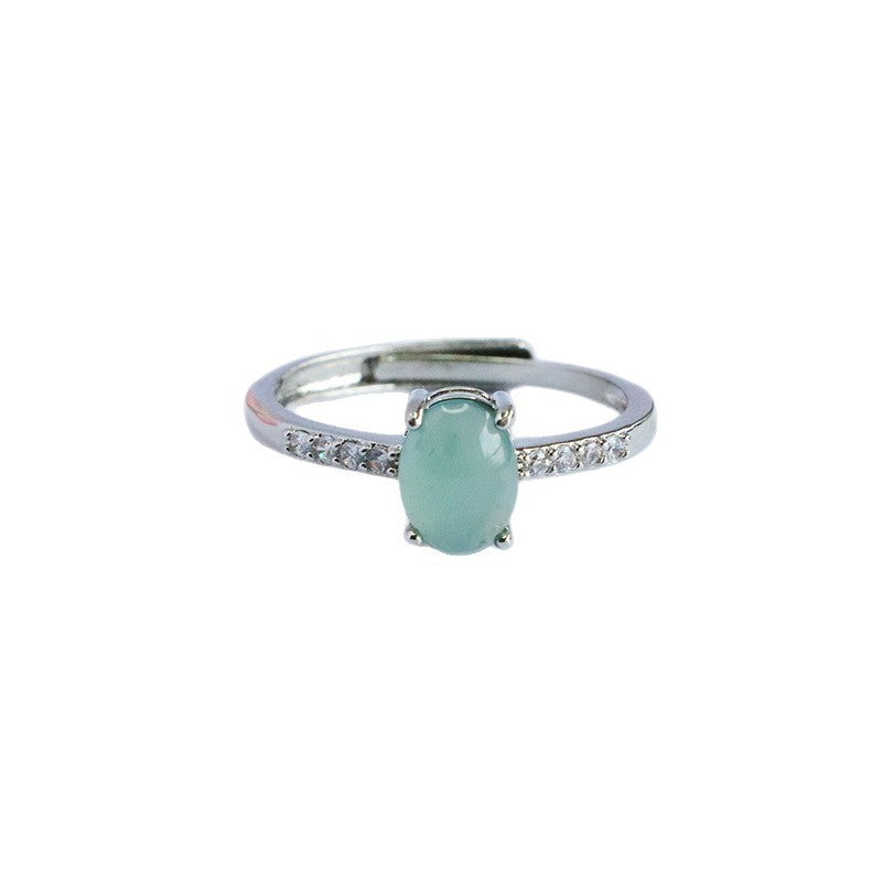 Blue Water Jadeite Starry Ring