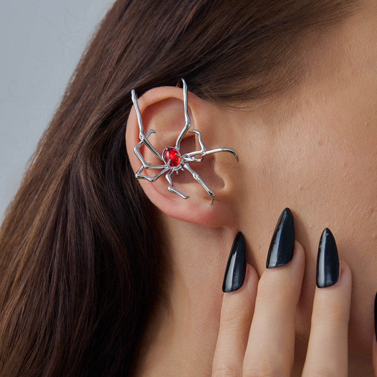 Planderful Spider Earbone Contour Stud Earrings For Women Bold Halloween Statement Vienna Verve