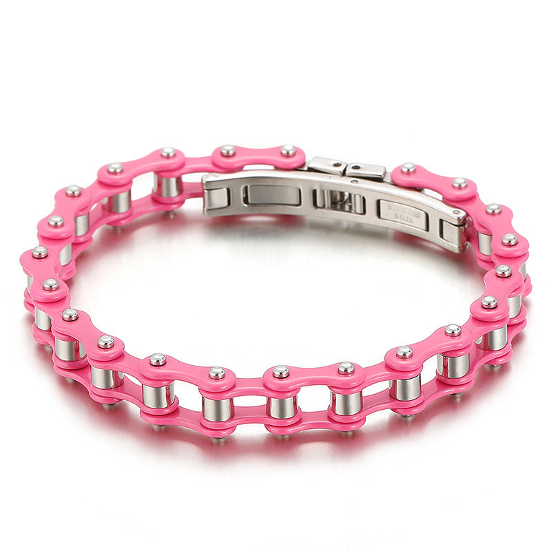 Titanium Steel Men's Bracelet with Multicolor European and American Fashion Touch