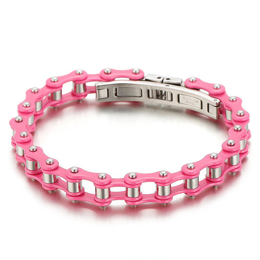 Titanium Steel Men's Bracelet with Multicolor European and American Fashion Touch