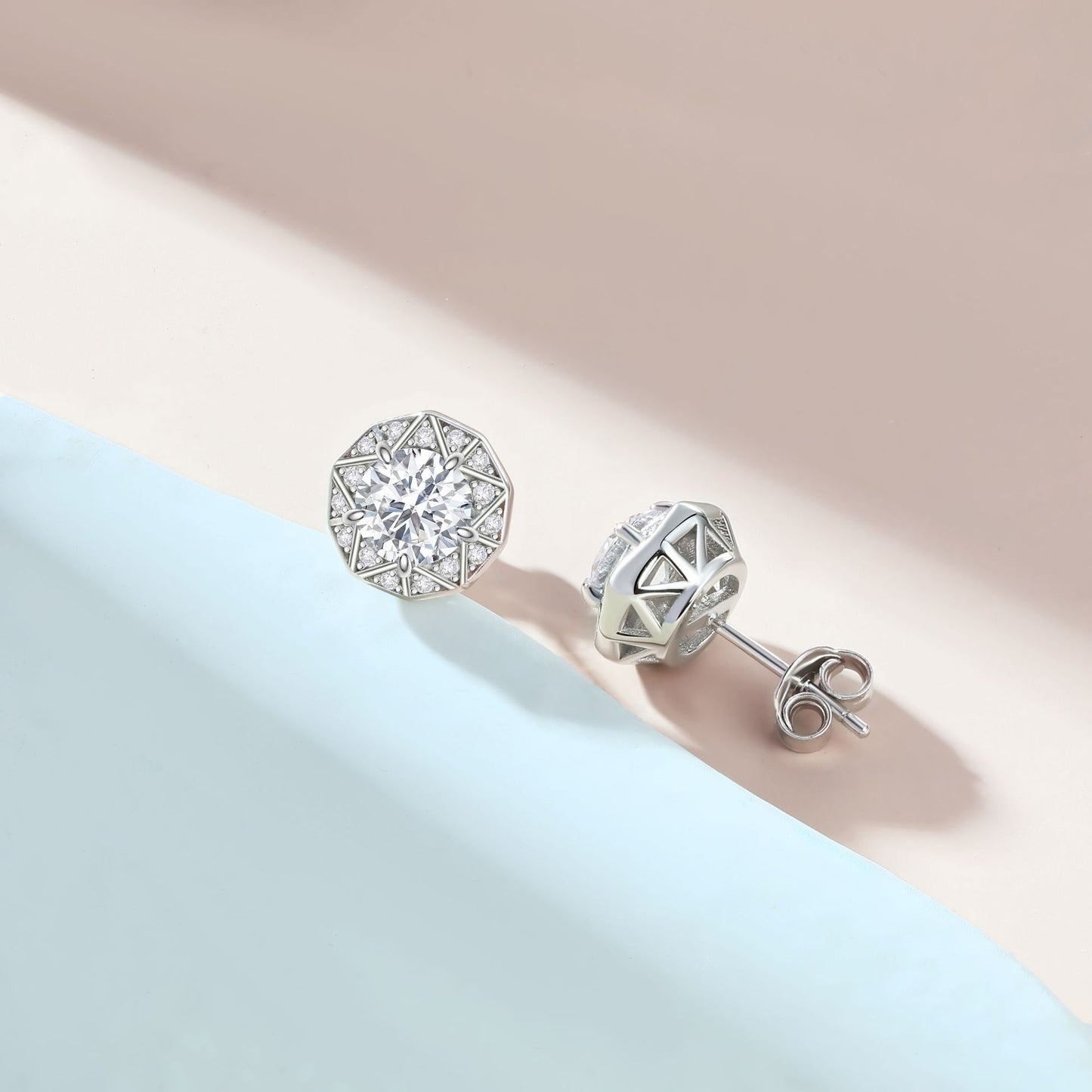 New Cross-Border Popular Zircon Stud Earrings 925 Silver
