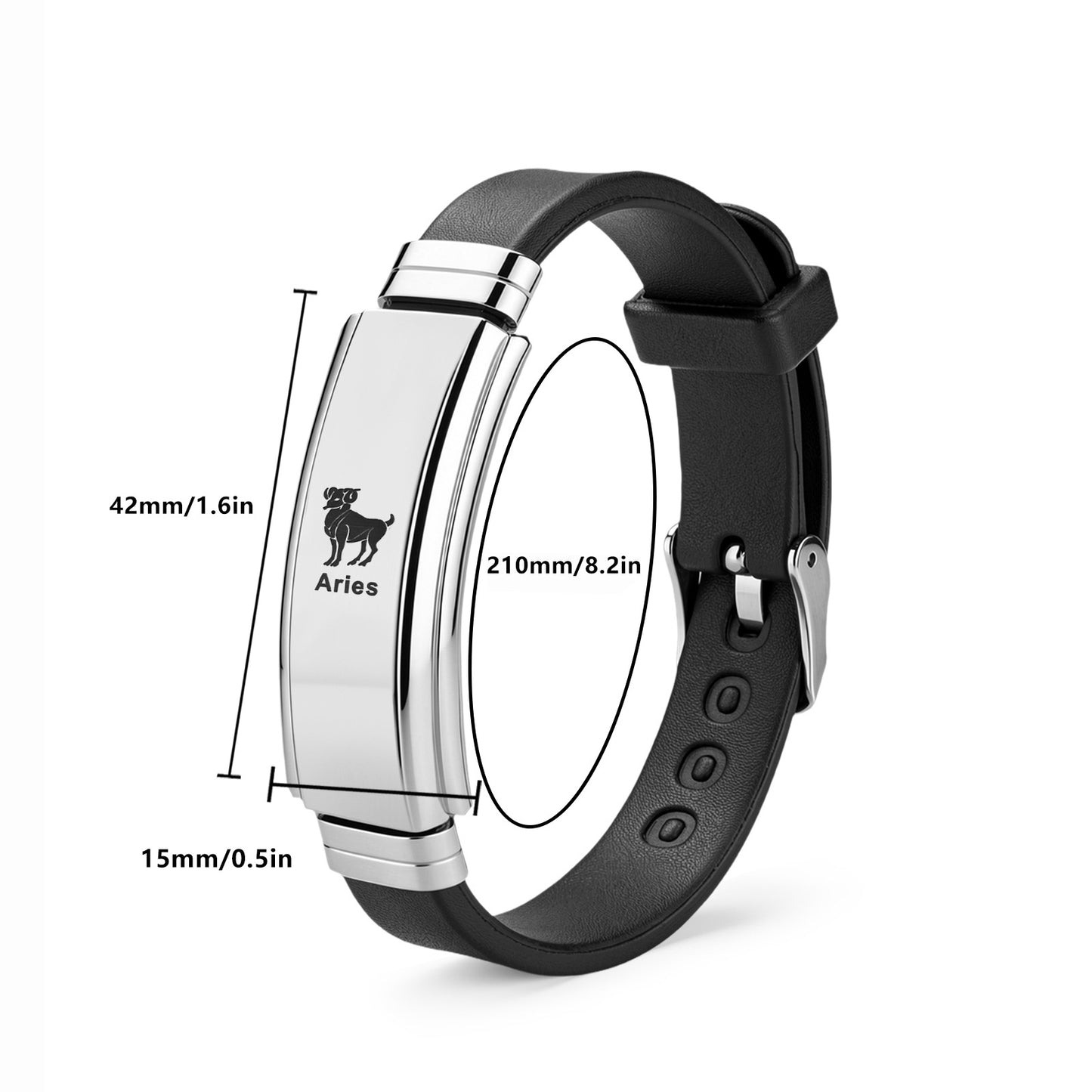 Planderful Twelve Constellations Bracelet Premium Stainless Steel Curved Design For Men Unisex Everyday Gift