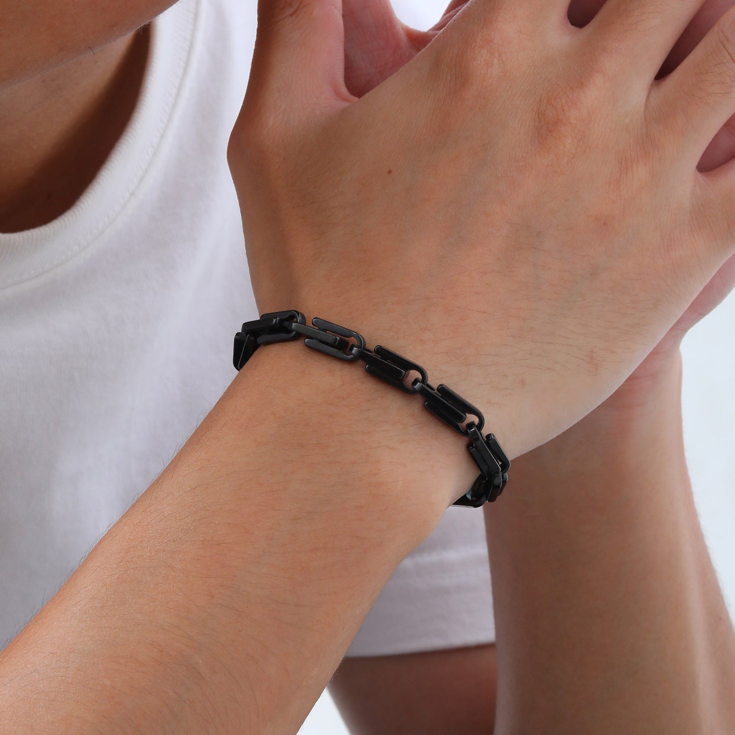 Hip Hop Stainless Steel Handmade Chain Bracelet for Men