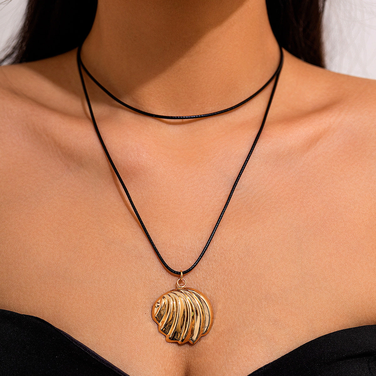 Sculptural Bow & Rose Pendant Choker