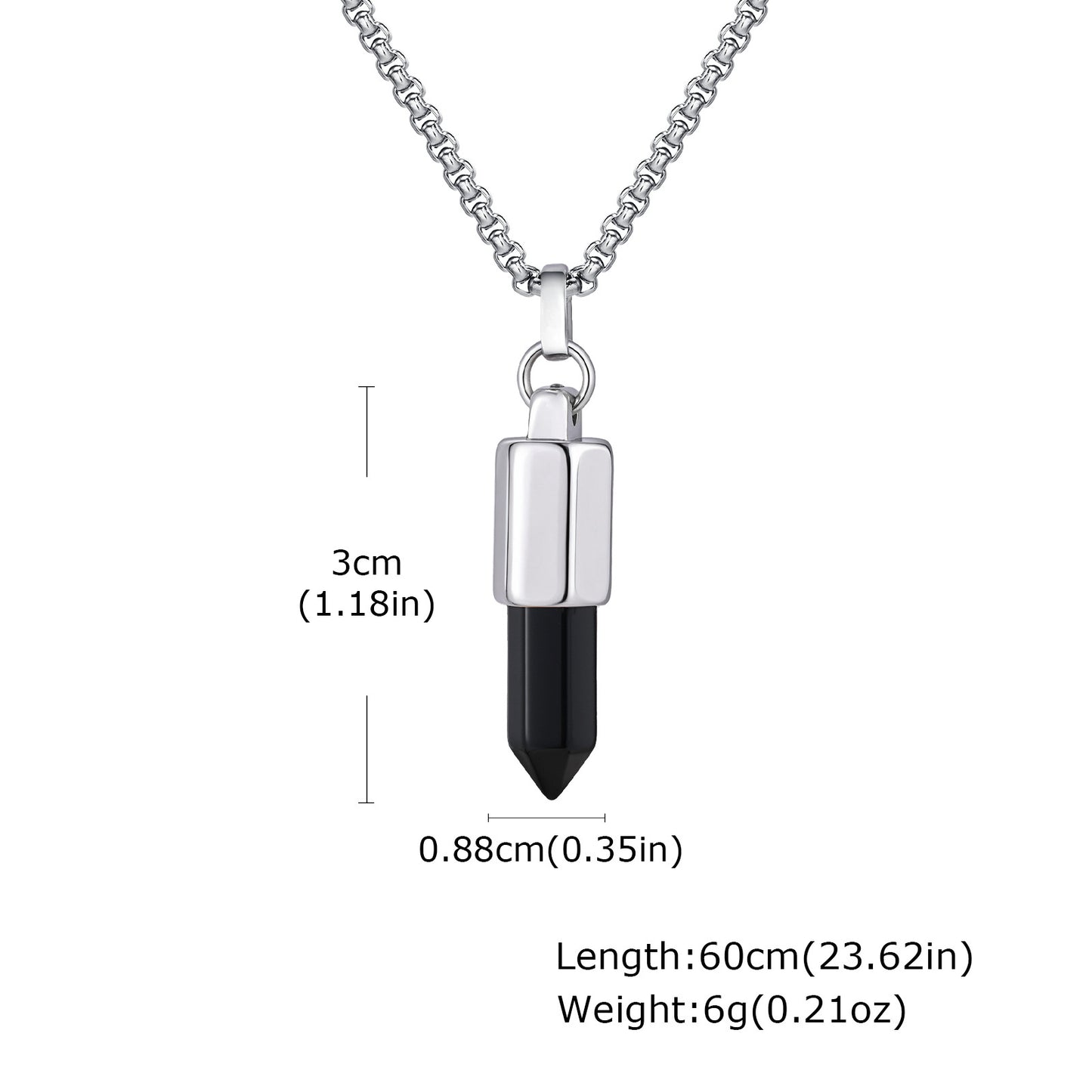 Planderful Stainless Steel Tiger Eye Agate Pendant For Men