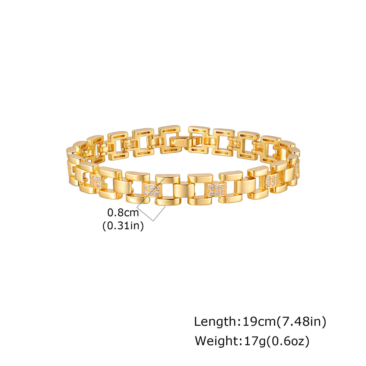 Zircon Minimalist Copper Bracelet
