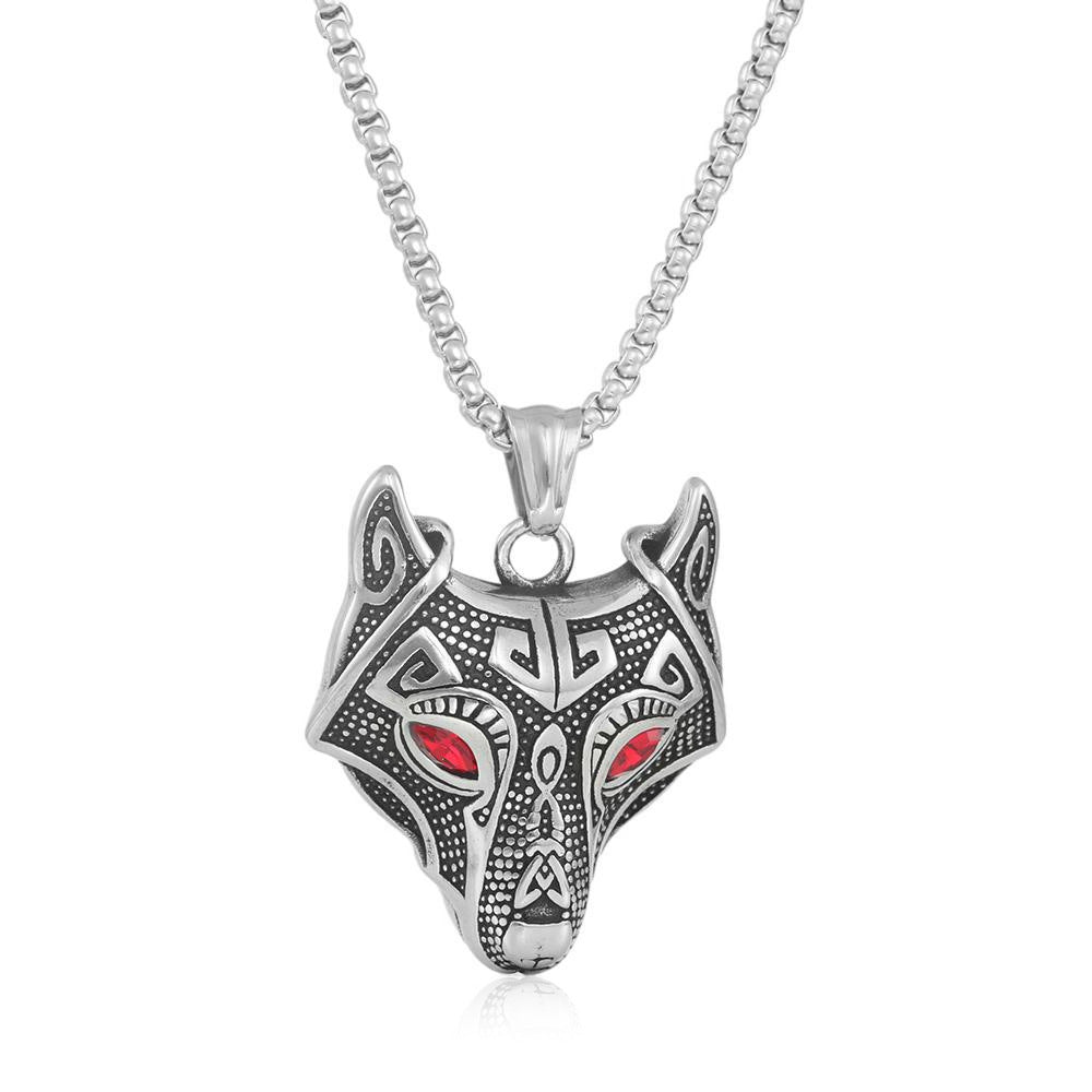 European And American Stainless Steel Fox Pendant Necklace