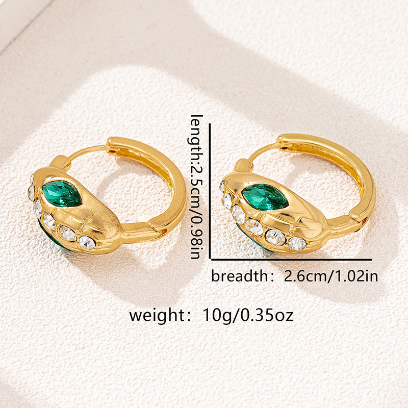 Planderful Vienna Verve Earrings – High-End Fashion with Green Zircon Detail