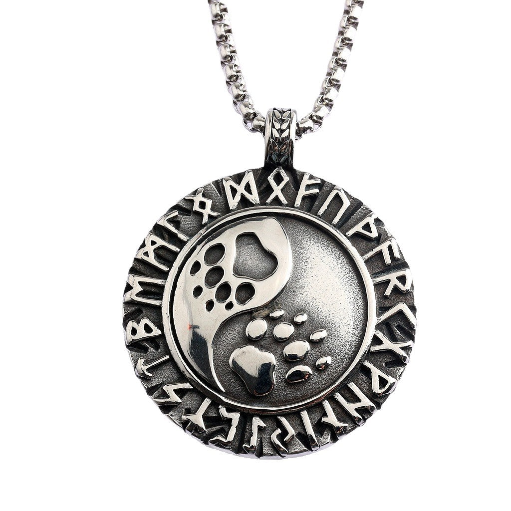1. Planderful Nordic Viking Necklace With Rune Pendant In Stainless Steel For Men Premium Gift