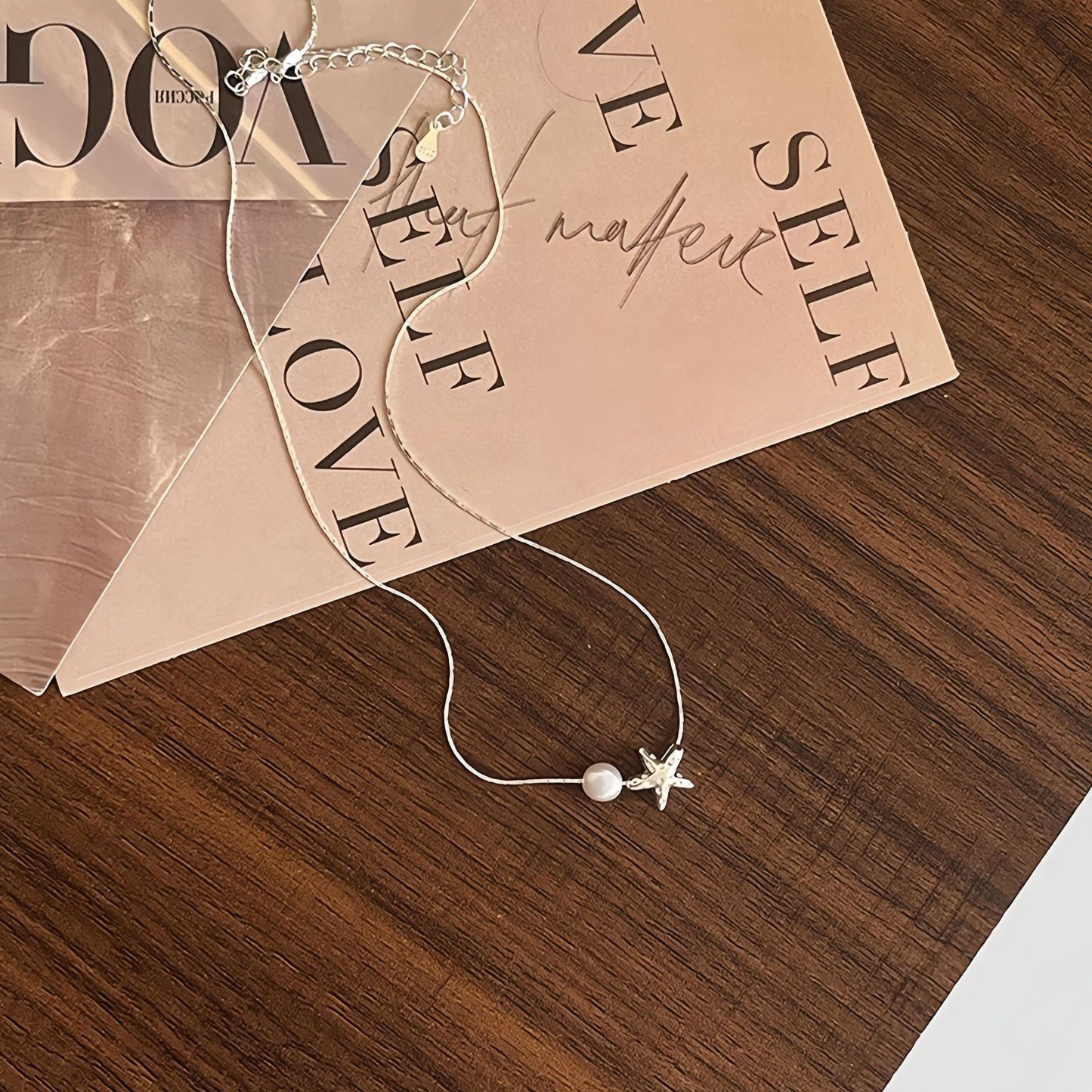 Planderful Sterling Silver Starfish Necklace With Freshwater Pearl Pendant For Girls Delicate Everyday Jewelry