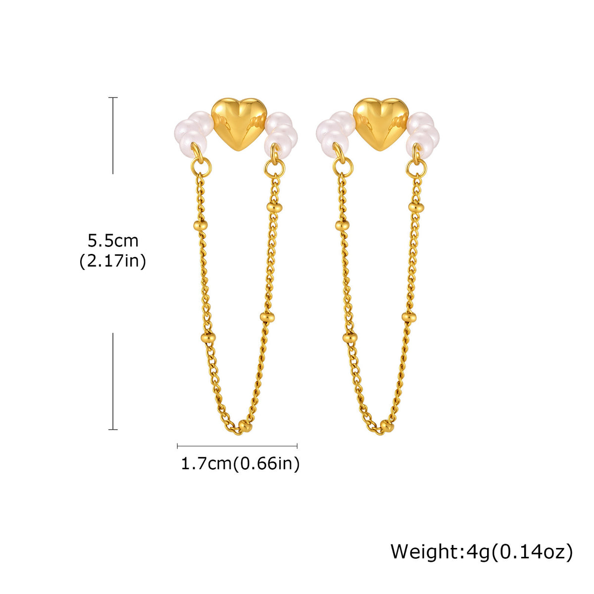 Stainless Steel Pearl Earrings