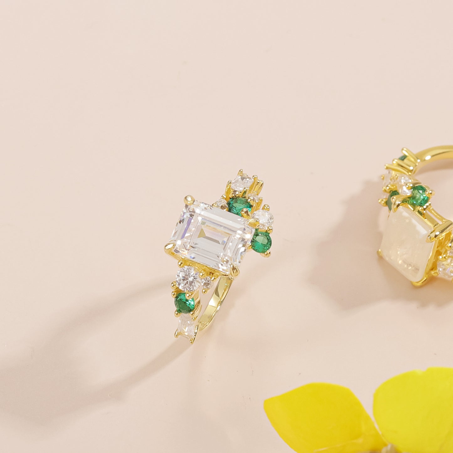 3.0 Carat Square Ring S925 Sterling Silver Moissanite Design