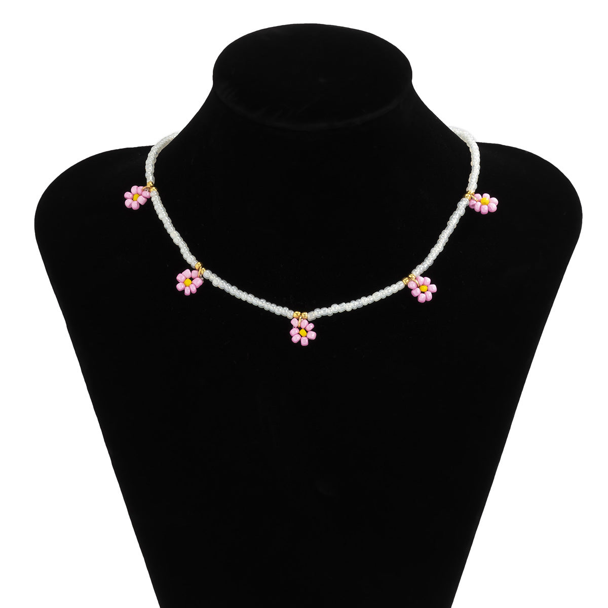 Planderful Vienna Verve Daisy Fringe Collarbone Necklace For Women Elegant Holiday Style