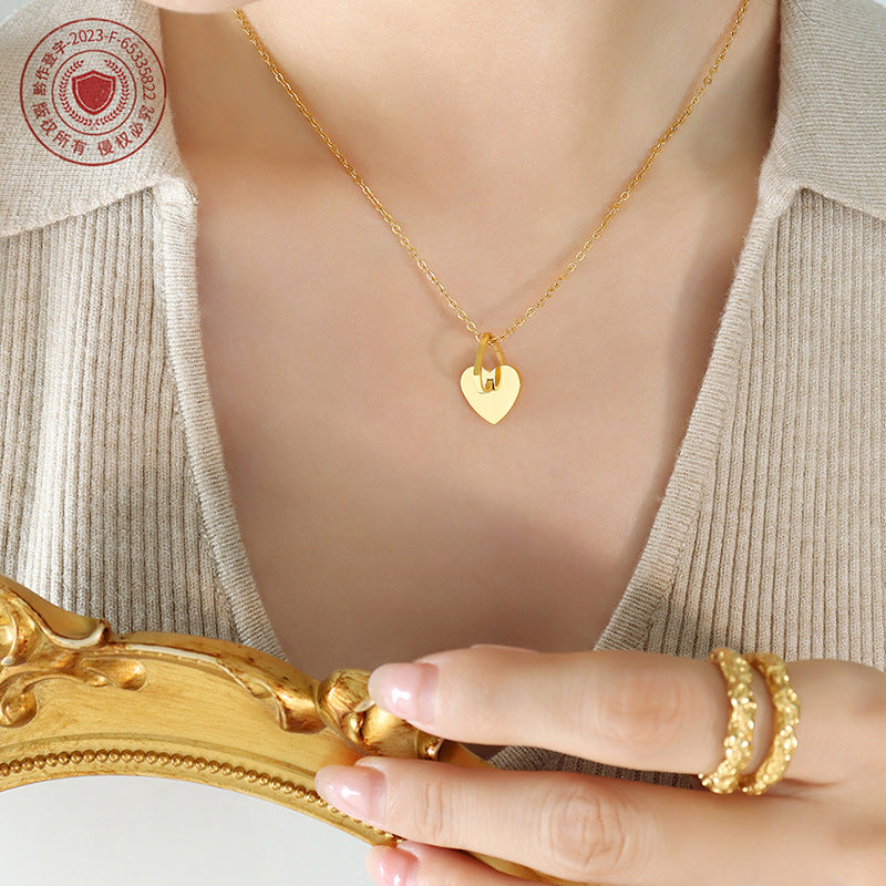 Love Connection Hollow Heart Pendant Necklace - Spring Collection