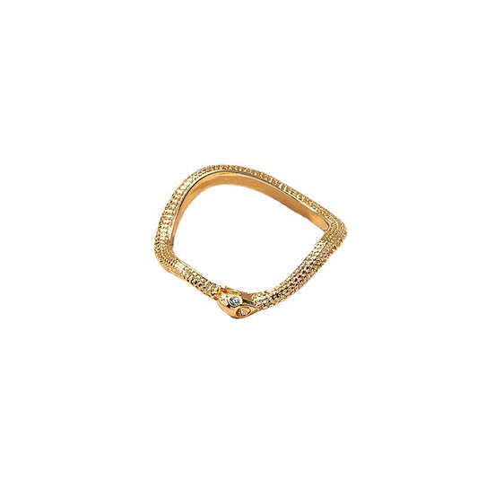 Vintage Snake Pattern Ring: Elegant European Fashion Accessory