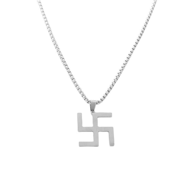 Personalized Retro Titanium Steel Cross Pendant Necklace for Men - Trendy Hollow Design