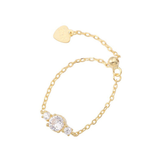 New 925 Sterling Silver Chain Pull Ring Women's Luxury Design