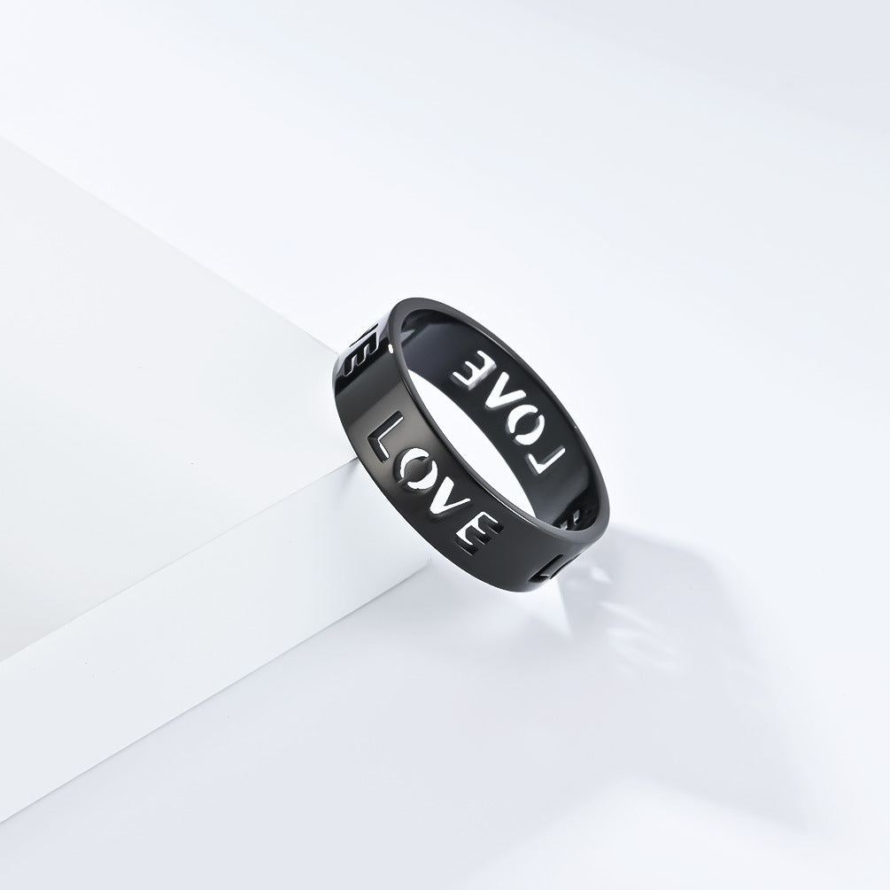 Planderful Titanium Steel Ring 6mm Unisex Minimalist Jewelry For Couples Trendy Everyday Genie Collection
