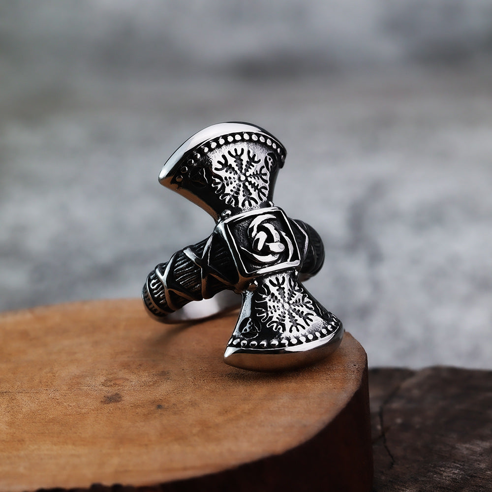 European And American Style Viking Rune Celtic Knot Ring
