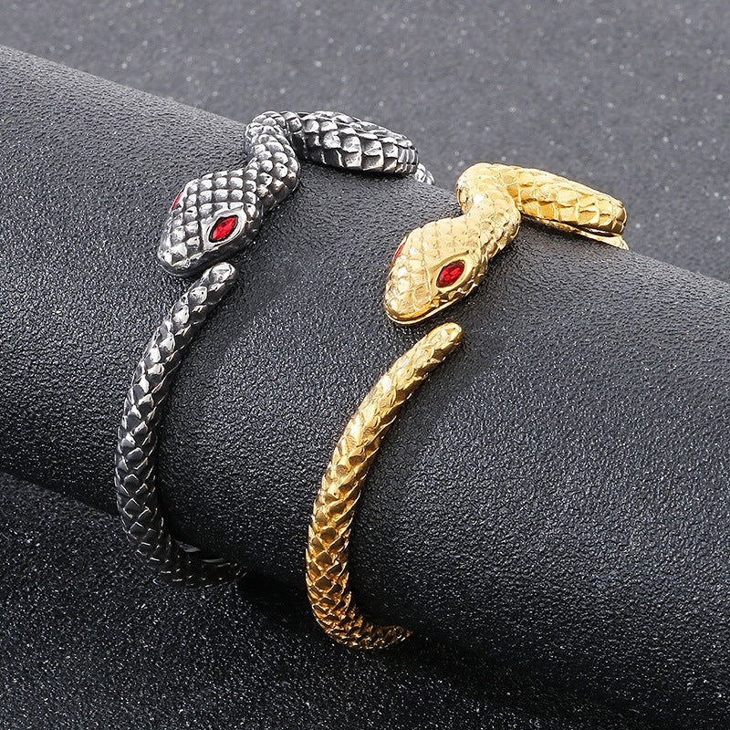 Planderful Personalized Snake Bracelet For Men Punk Style