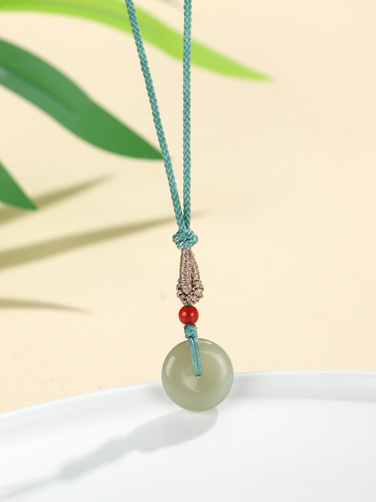 Hetian Jade Pixiu Ruyi Lock Pendant Necklace