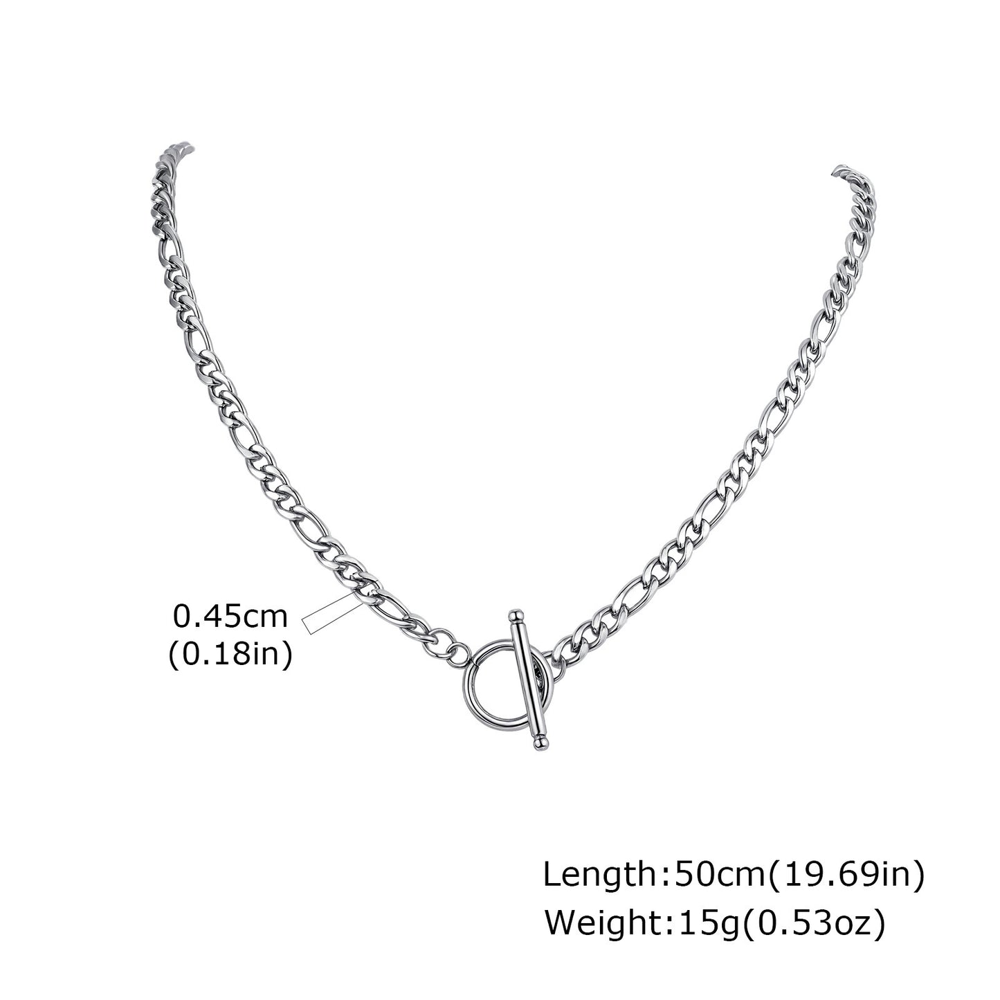 Men's Stainless Steel Three To One Nk Chain Ot Buckle Premium Necklace