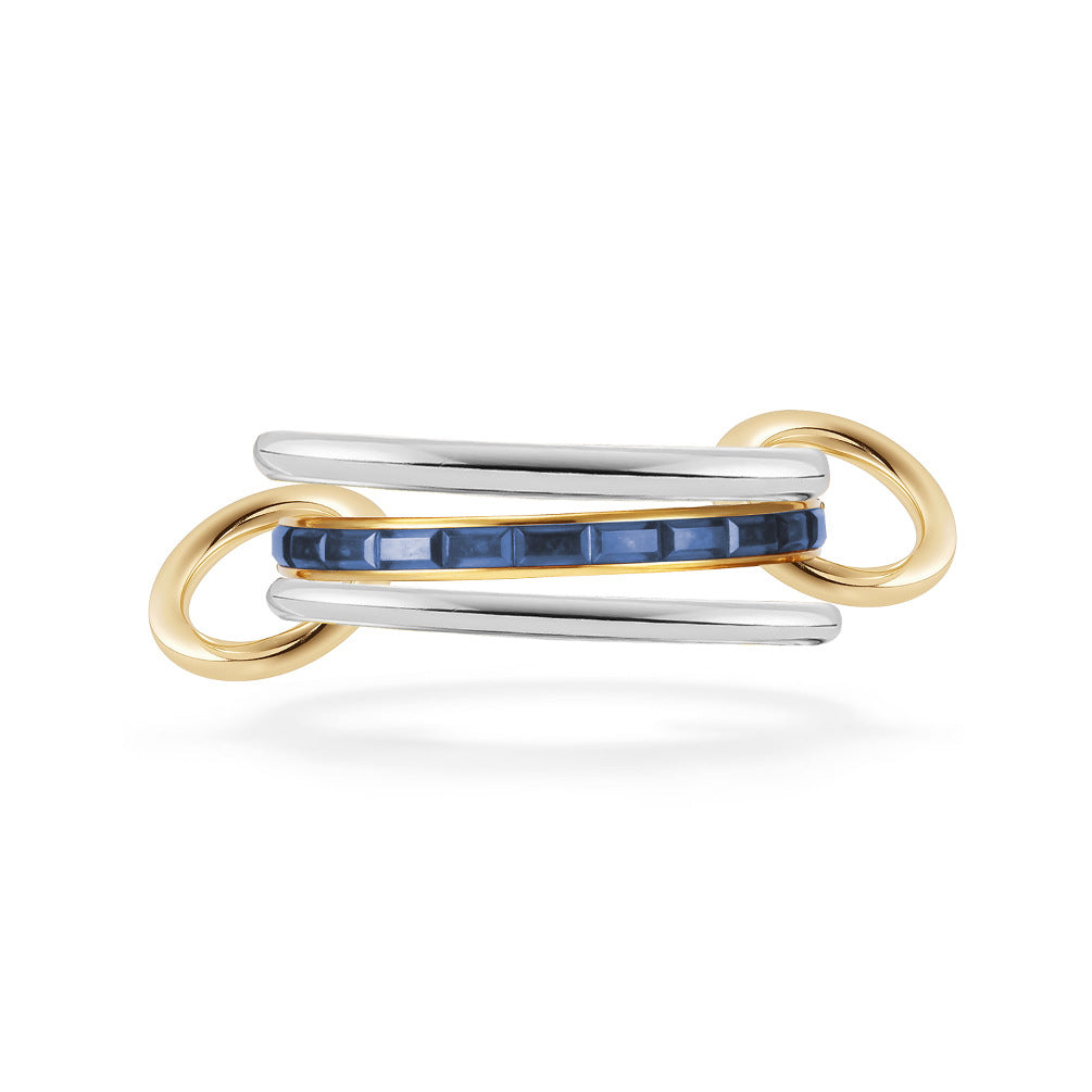 Planderful Collection Everyday Genie Zircon Rings Stacked Set Stainless Steel 18K Gold Plated Unisex Luxury Jewelry